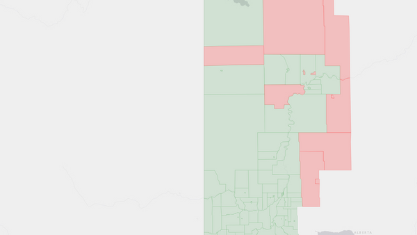 2000 Peace River poll map