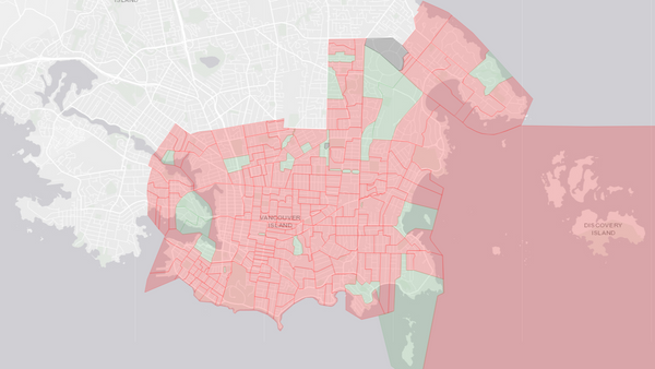 Victoria 2000 poll-by-poll results map