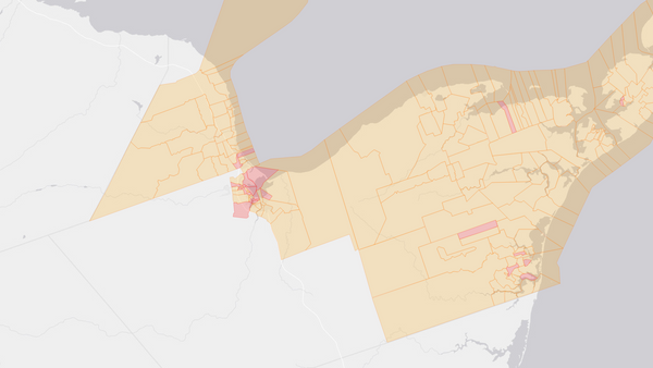 2004 Acadie—Bathurst poll map