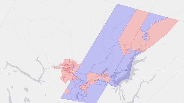 2004 Fredericton poll map