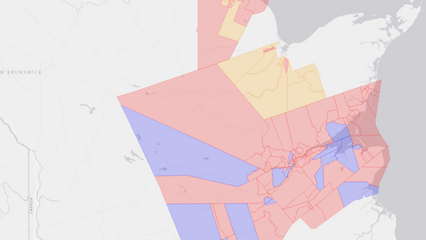 2004 Miramichi poll map