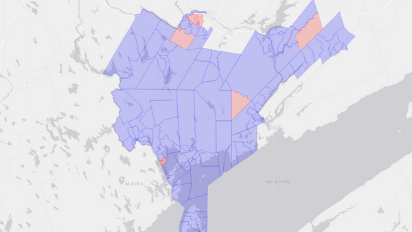 2004 St. Croix—Belleisle poll map