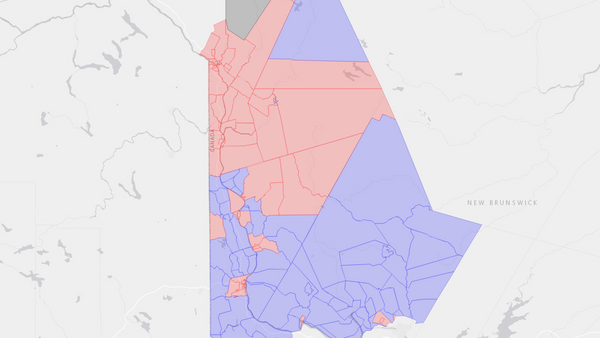 2004 Tobique—Mactaquac poll map