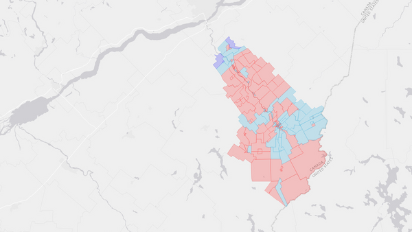 2004 Beauce poll map