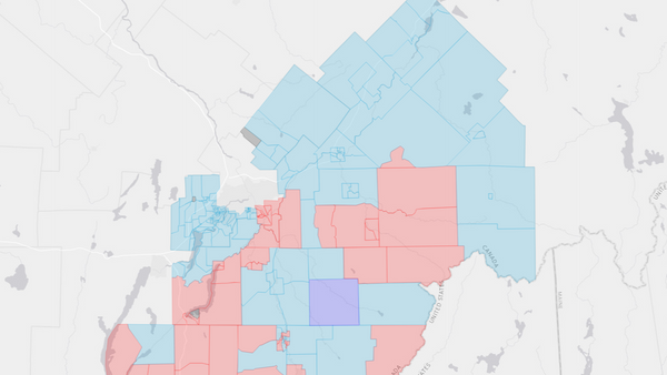 2004 Compton—Stanstead poll map