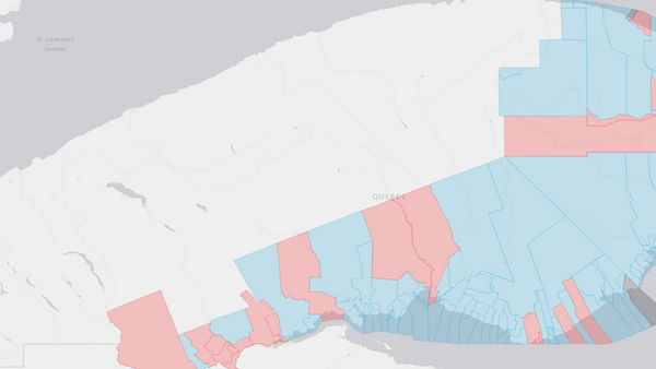 2004 Gaspésie—Îles-de-la-Madeleine poll map