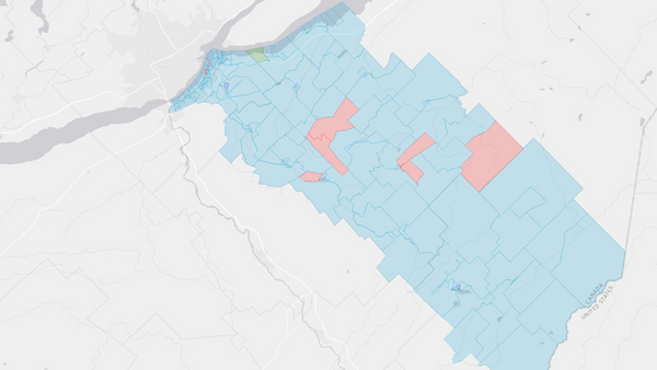 2004 Lévis—Bellechasse poll map