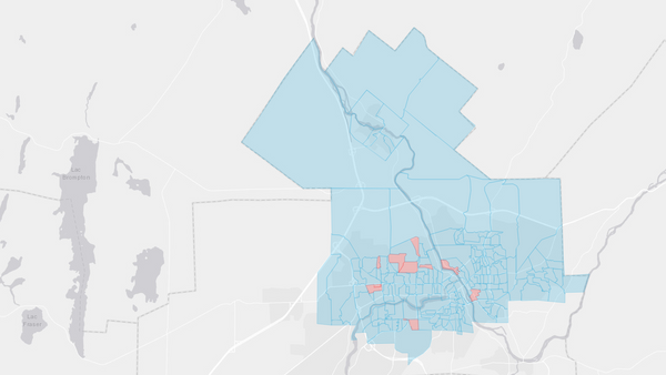2004 Sherbrooke poll map