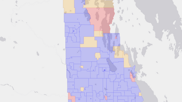 2004 Dauphin—Swan River poll map