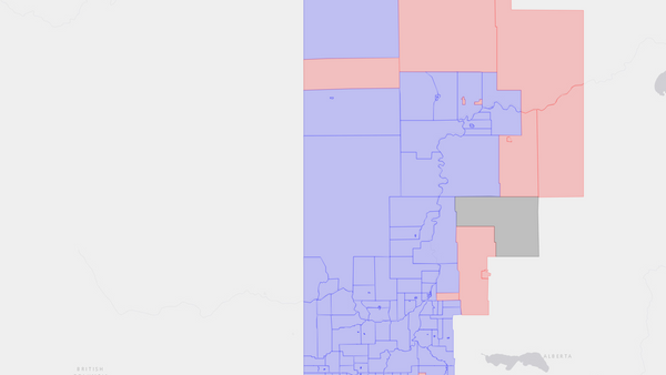 2004 Peace River poll map