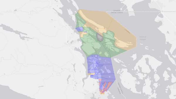 2004 Saanich—Gulf Islands poll map