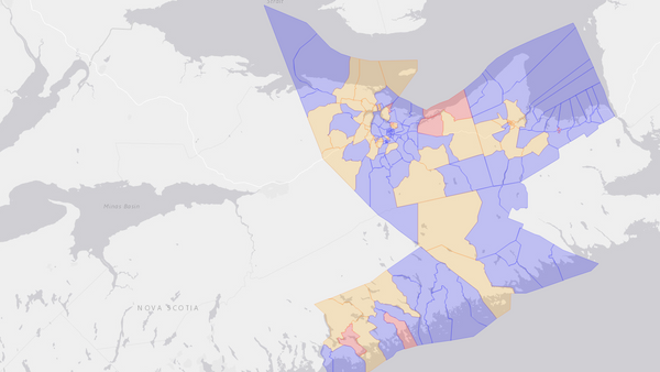 2006 Central Nova poll map