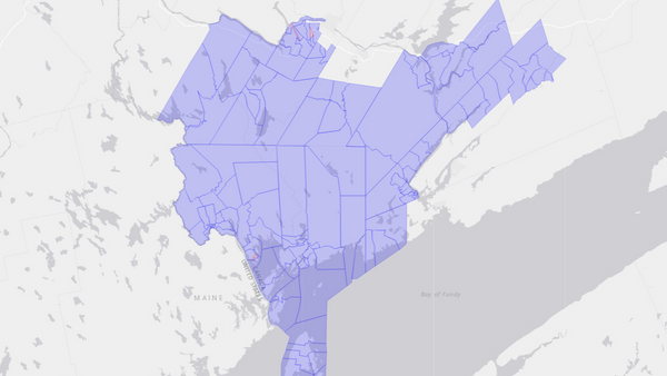2006 New Brunswick Southwest poll map