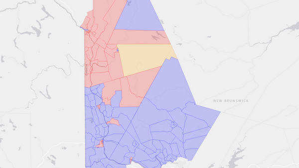 2006 Tobique—Mactaquac poll map