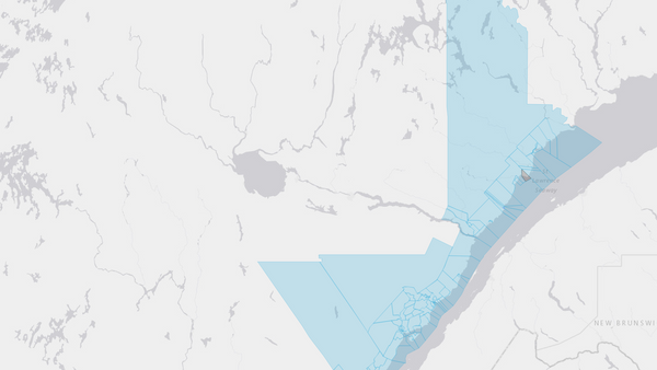 2006 Montmorency—Charlevoix—Haute-Côte-Nord poll map