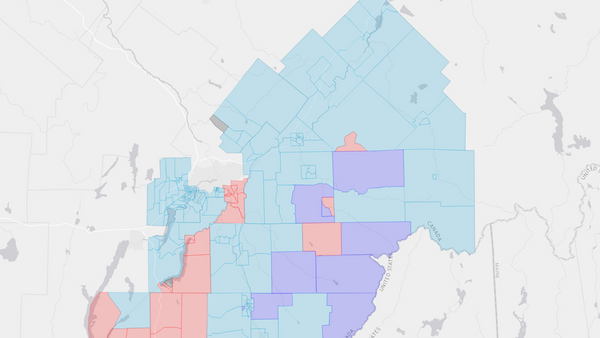 2006 Compton—Stanstead poll map