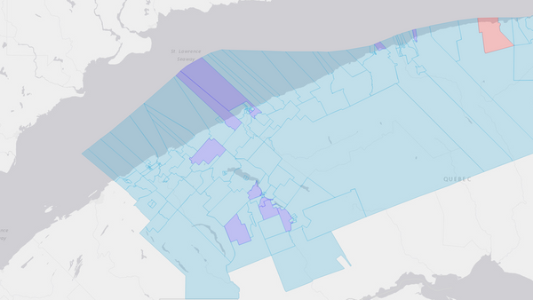 2006 Haute-Gaspésie—La Mitis—Matane—Matapédia poll map