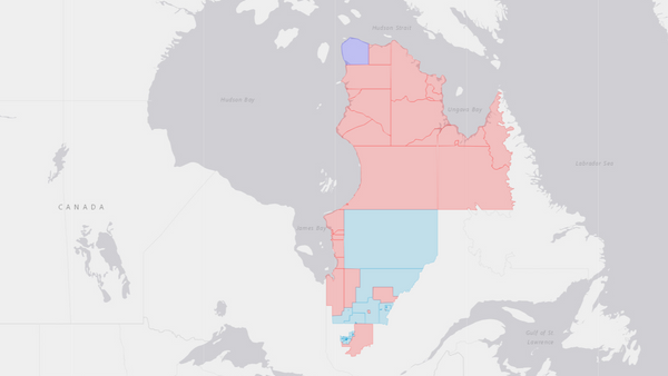 2006 Abitibi—Baie-James—Nunavik—Eeyou poll map