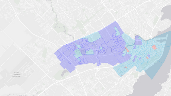 2006 Québec poll map