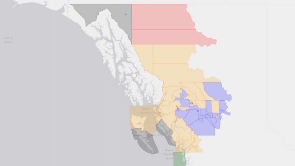 2006 Skeena—Bulkley Valley poll map