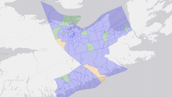2008 Central Nova poll map