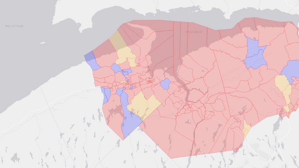 2008 Kings—Hants poll map