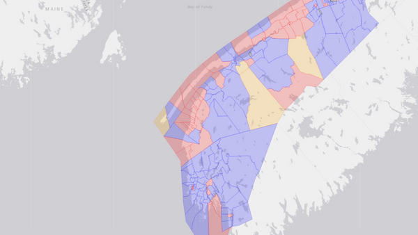 2008 West Nova poll map