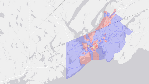2008 Saint John poll map
