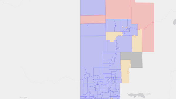 2008 Peace River poll map