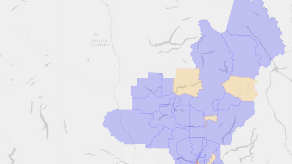 2008 Kamloops—Thompson—Cariboo poll map