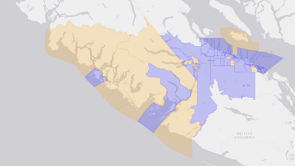 2008 Nanaimo—Alberni poll map