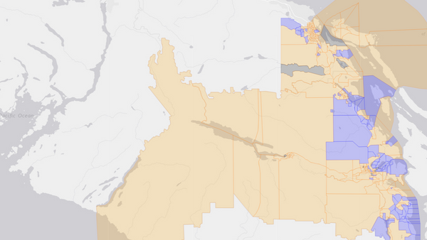 2008 Nanaimo—Cowichan poll map