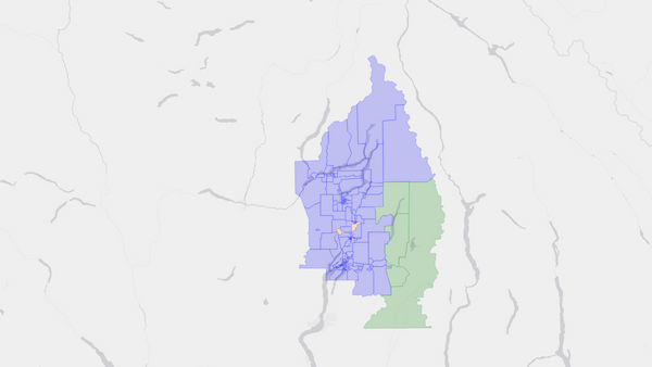 2008 Okanagan—Shuswap poll map
