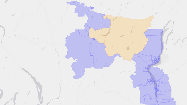 2008 Okanagan—Coquihalla poll map
