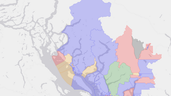 2008 West Vancouver—Sunshine Coast—Sea to Sky Country poll map