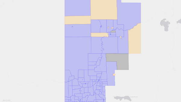 2011 Peace River poll map