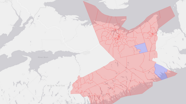2015 Central Nova poll map