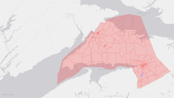 2015 Cumberland—Colchester poll map