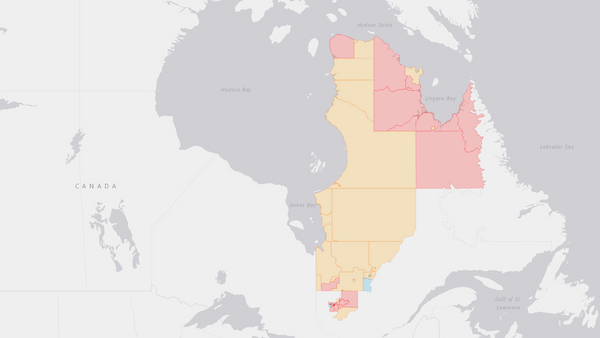 2015 Abitibi—Baie-James—Nunavik—Eeyou poll map