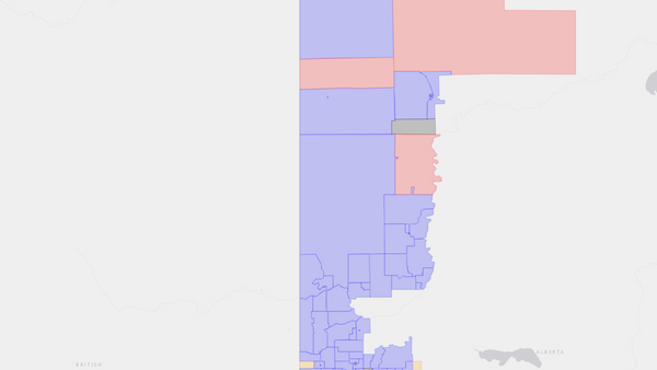 2015 Grande Prairie—Mackenzie poll map