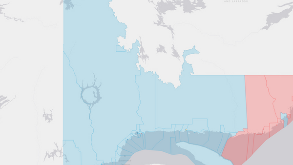 2019 Manicouagan poll map