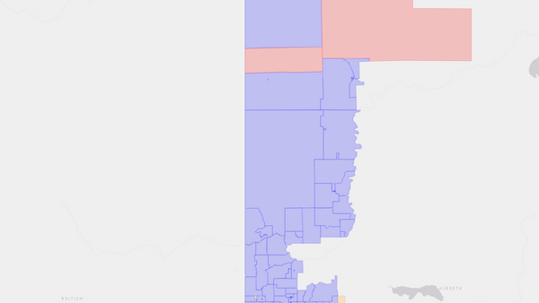 2019 Grande Prairie—Mackenzie poll map