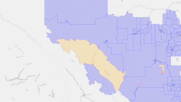2019 Yellowhead poll map