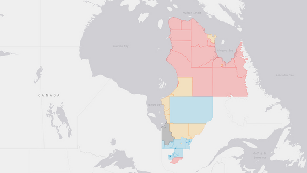 2021 Abitibi—Baie-James—Nunavik—Eeyou poll map