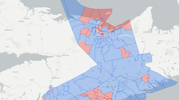 2025 Central Nova poll map