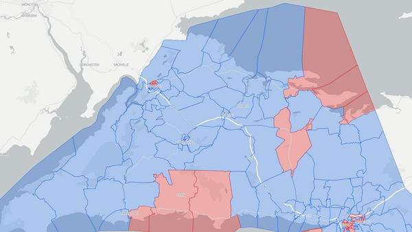2025 Cumberland—Colchester poll map