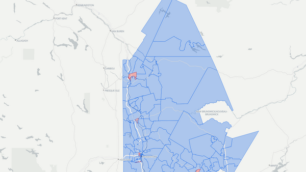 2025 Tobique—Mactaquac poll map