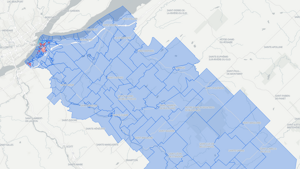 2025 Bellechasse—Les Etchemins—Lévis poll map
