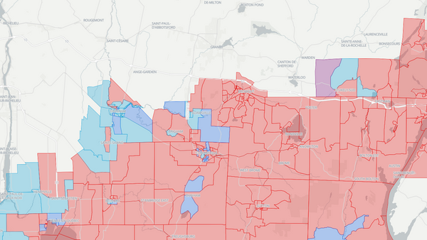 2025 Brome—Missisquoi poll map