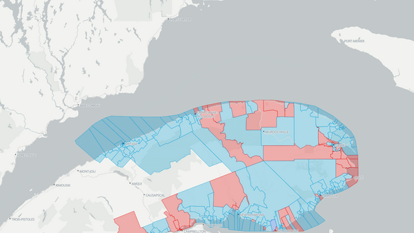 2025 Gaspésie—Les Îles-de-la-Madeleine—Listuguj poll map